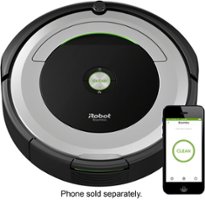 iRobot - Roomba 690 App-Controlled Robot Vacuum - Black/Silver - Front_Zoom