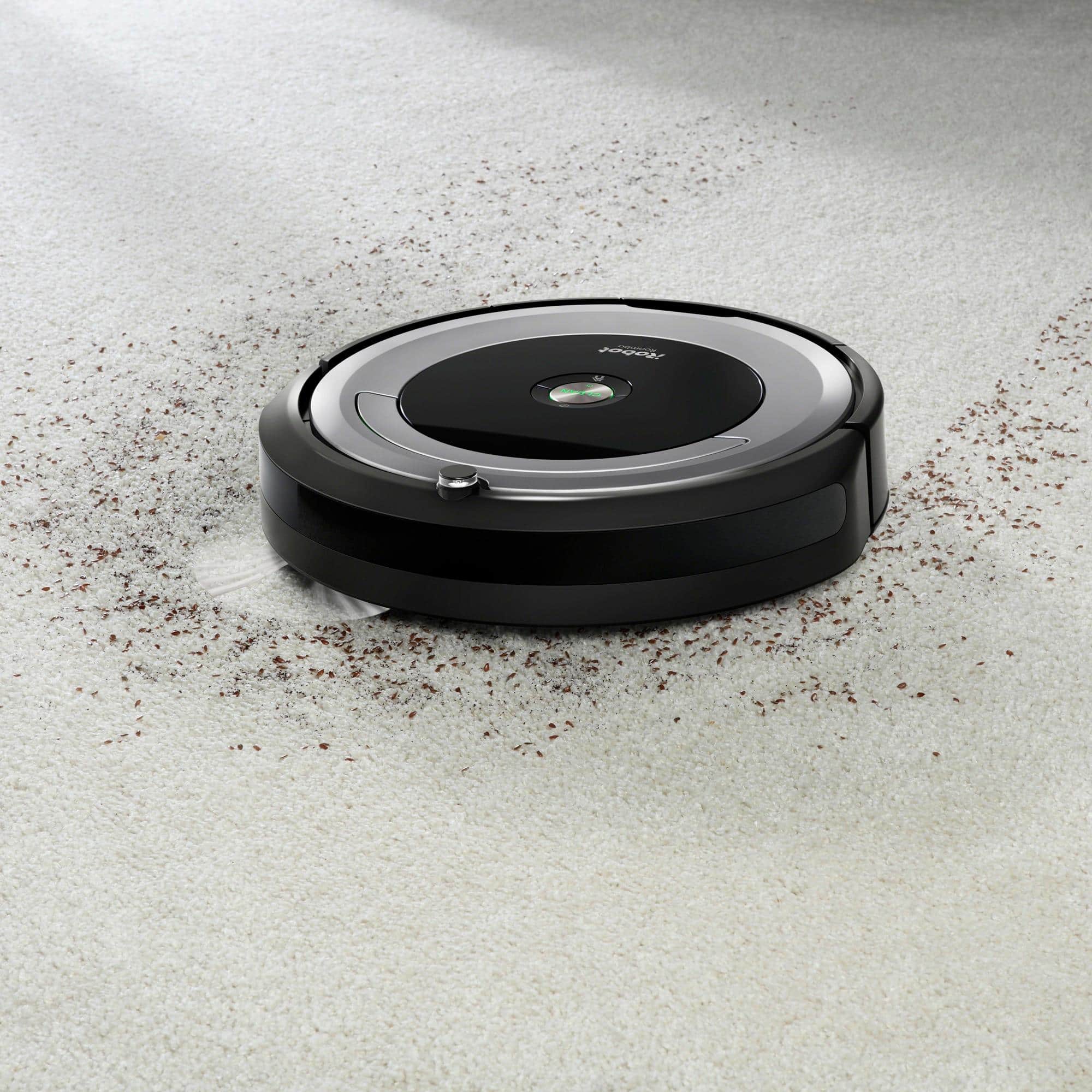 Alt View 15. iRobot - Roomba 690 App-Controlled Robot Vacuum - Black/Silver.
