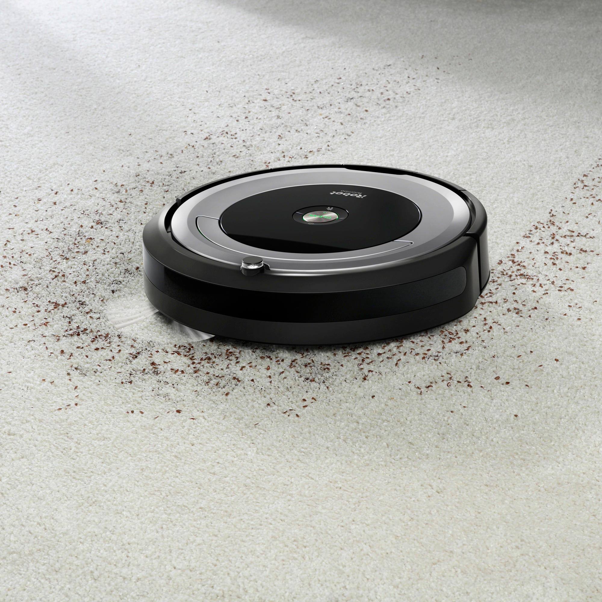 Alt View 15. iRobot - Roomba 690 App-Controlled Robot Vacuum - Black/Silver.