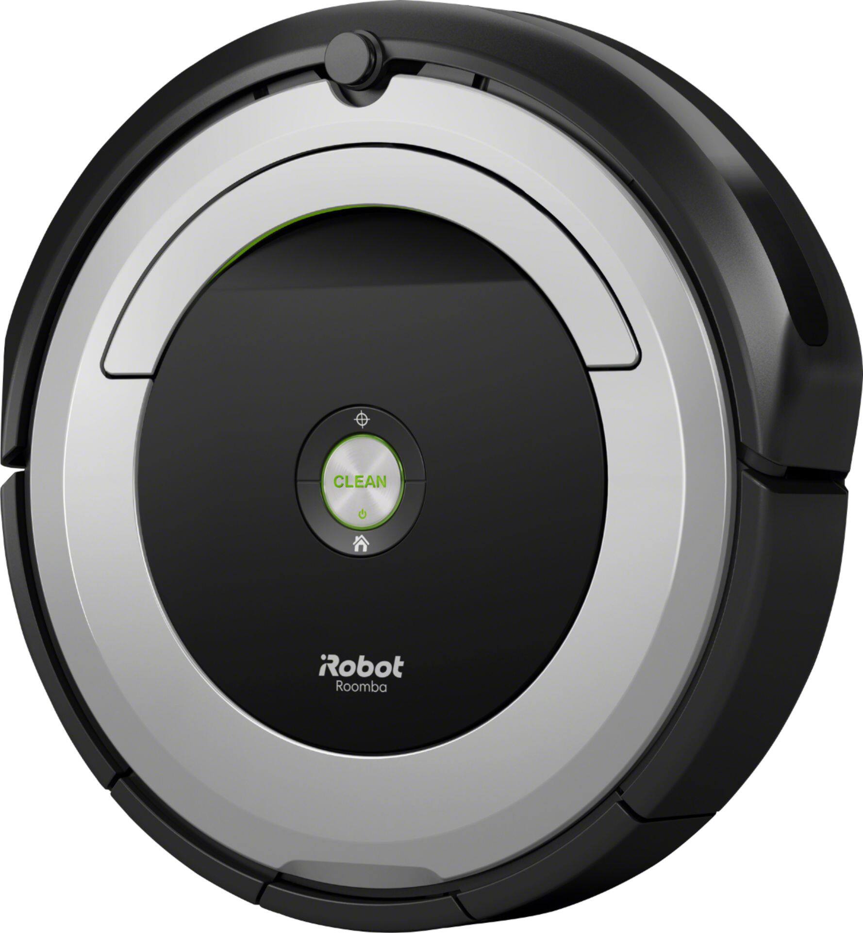 Left. iRobot - Roomba 690 App-Controlled Robot Vacuum - Black/Silver.