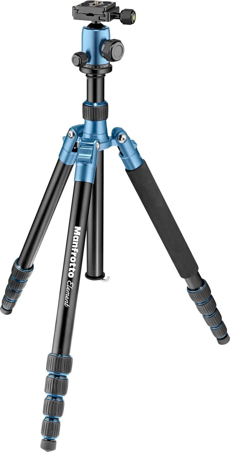 Angle. Manfrotto - Element 65" Tripod - Blue/black.