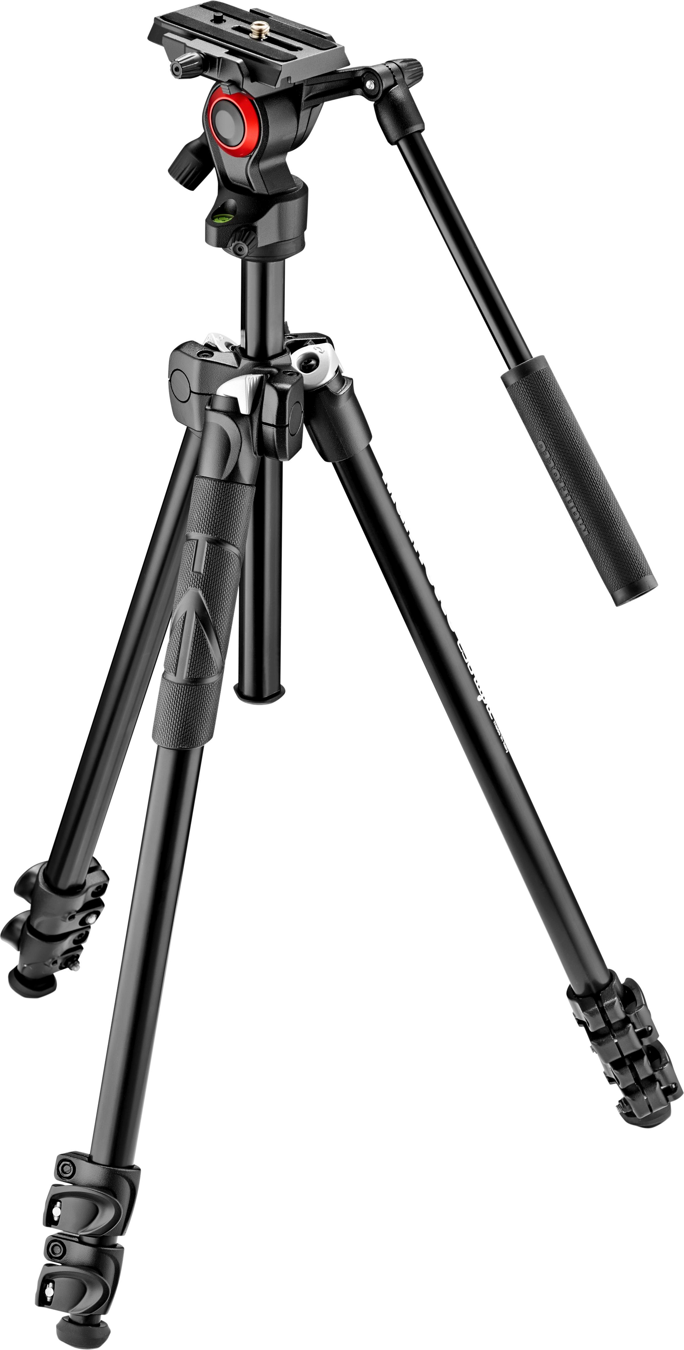 Angle View: Manfrotto - 290 Tripod with Fluid Video Head - Black