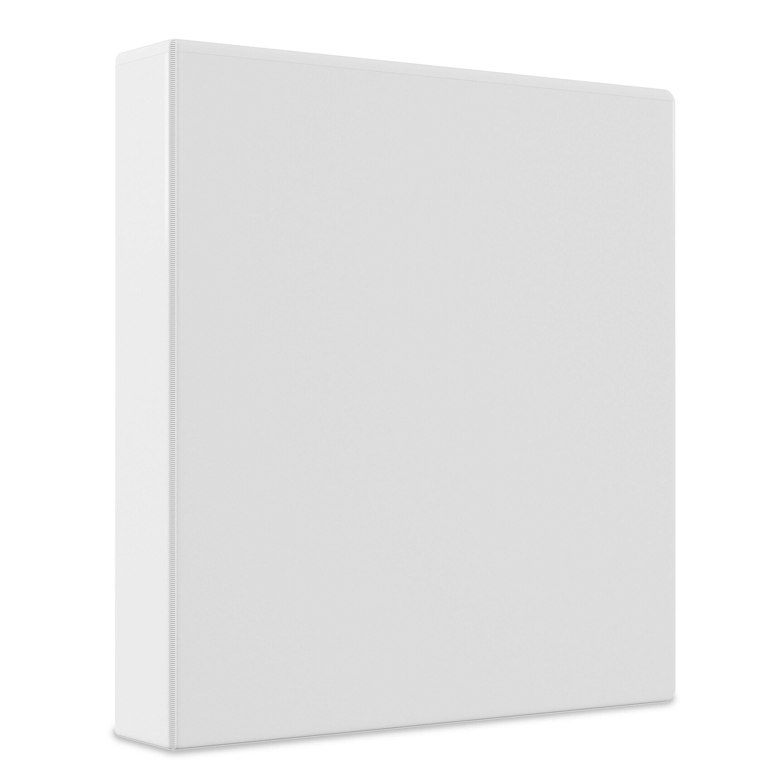 Front. Staples - Staples Simply View 1.5-Inch Round Ring Binder, White – Economy 3-Ring Binder for School & Office Use - White.