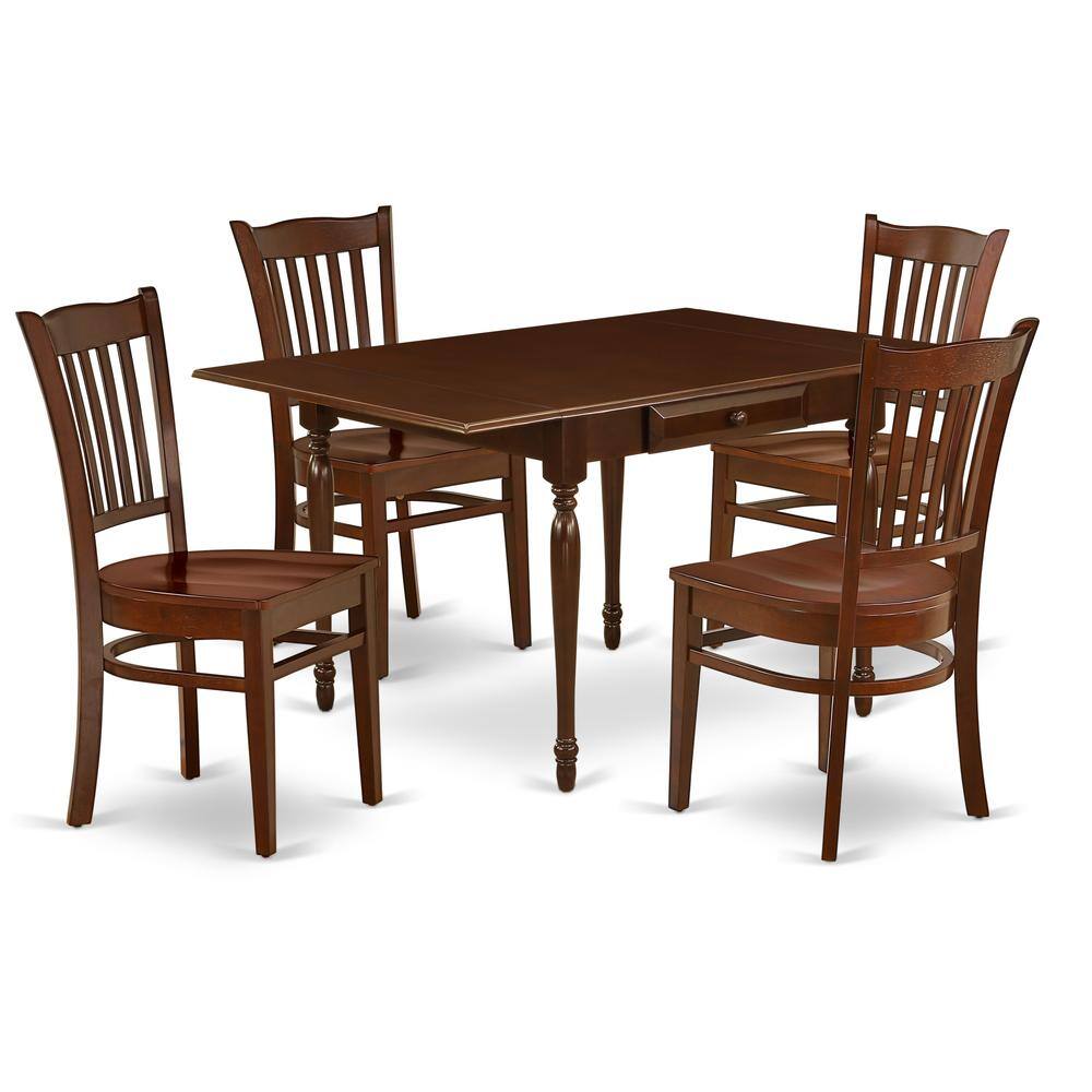 Left. East West Furniture - Dining Room Set Mahogany - Brown.