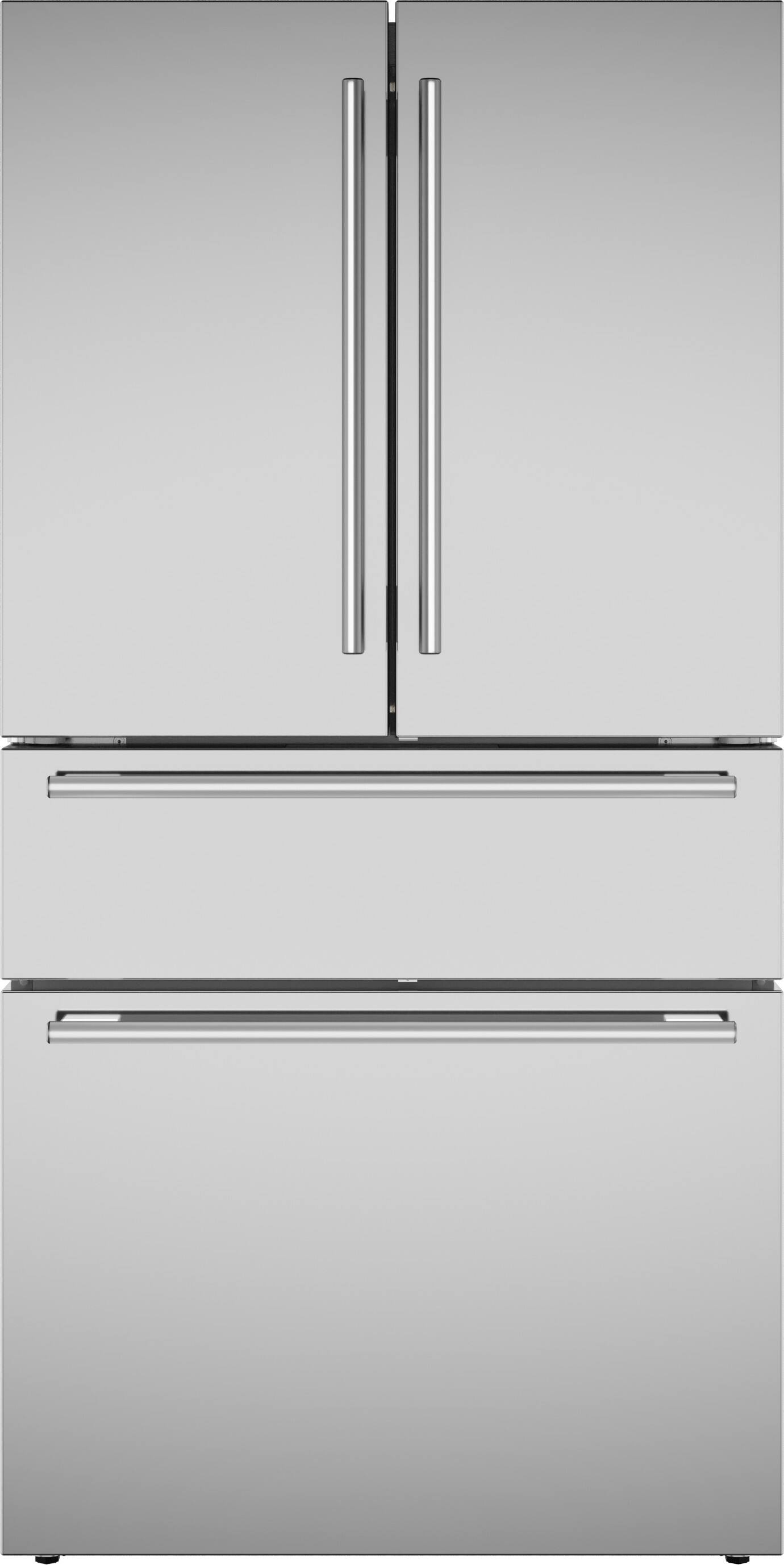 Front. Thermador - Masterpiece 20.4 cu. Ft. French Door Bottom Freezer Counter-Depth Smart Refrigerator with ThermaFresh - Stainless Steel.