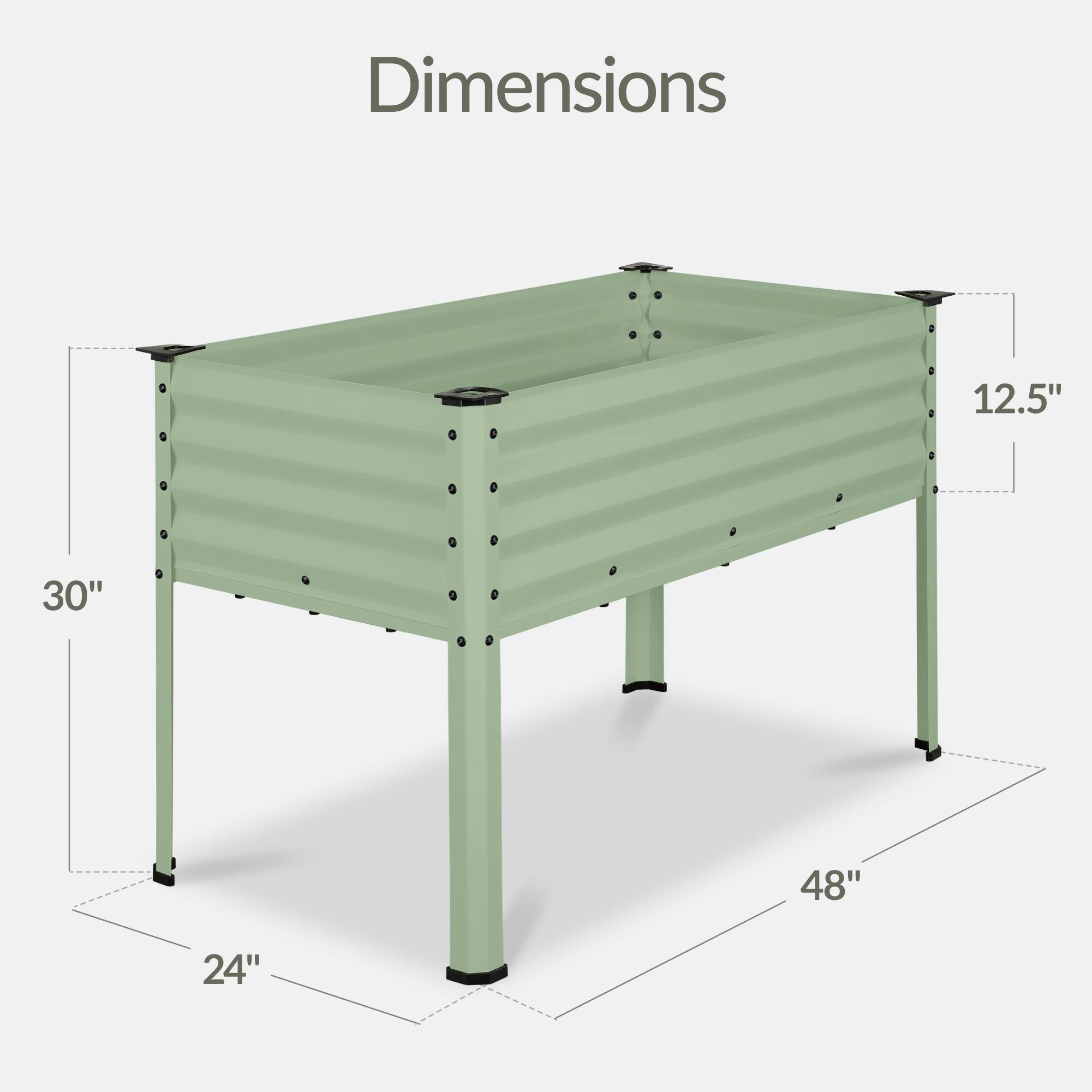 Dimensions: 12.5" x 30" x 48" x 24"