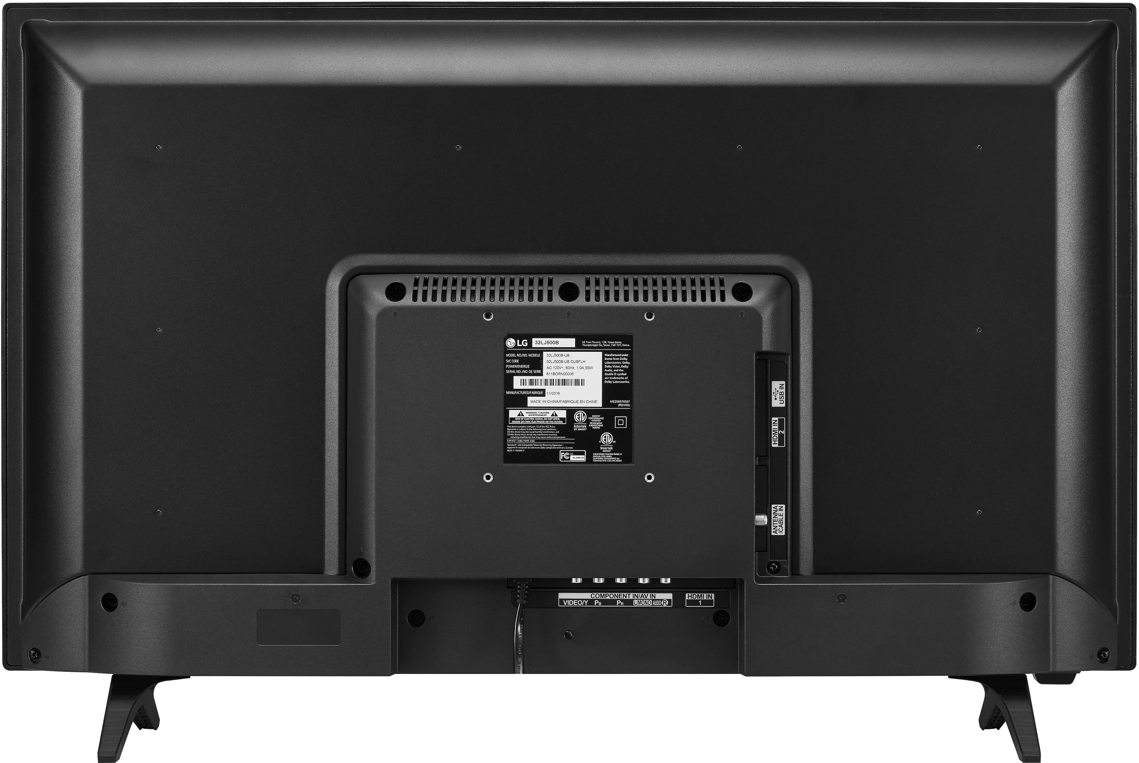 Back. LG - 43" Class - LED - 1080p - HDTV.