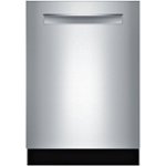 Front. Bosch - 24" Top Control Built-In Dishwasher with Stainless Steel Tub - Stainless Steel.