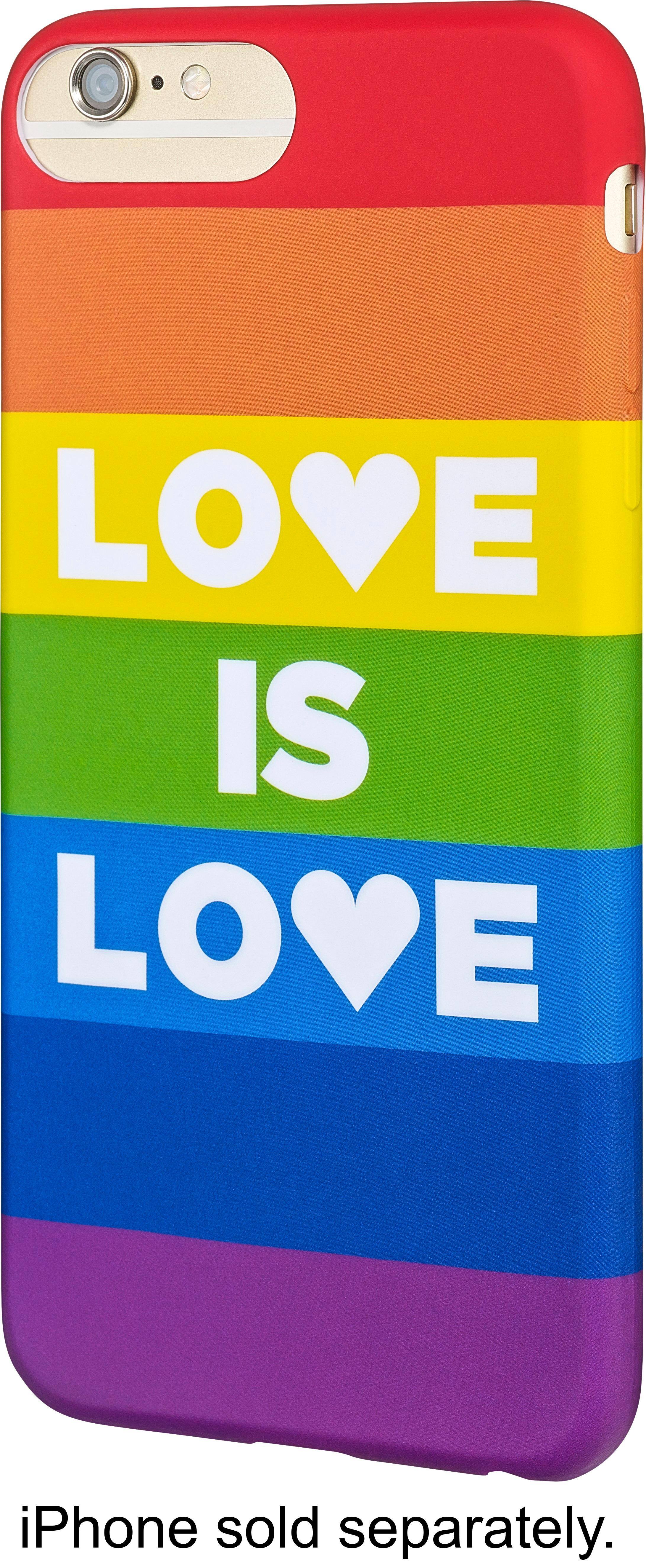 Front. Dynex™ - Case for Apple® iPhone® 6s Plus and 7 Plus - Rainbow colored.