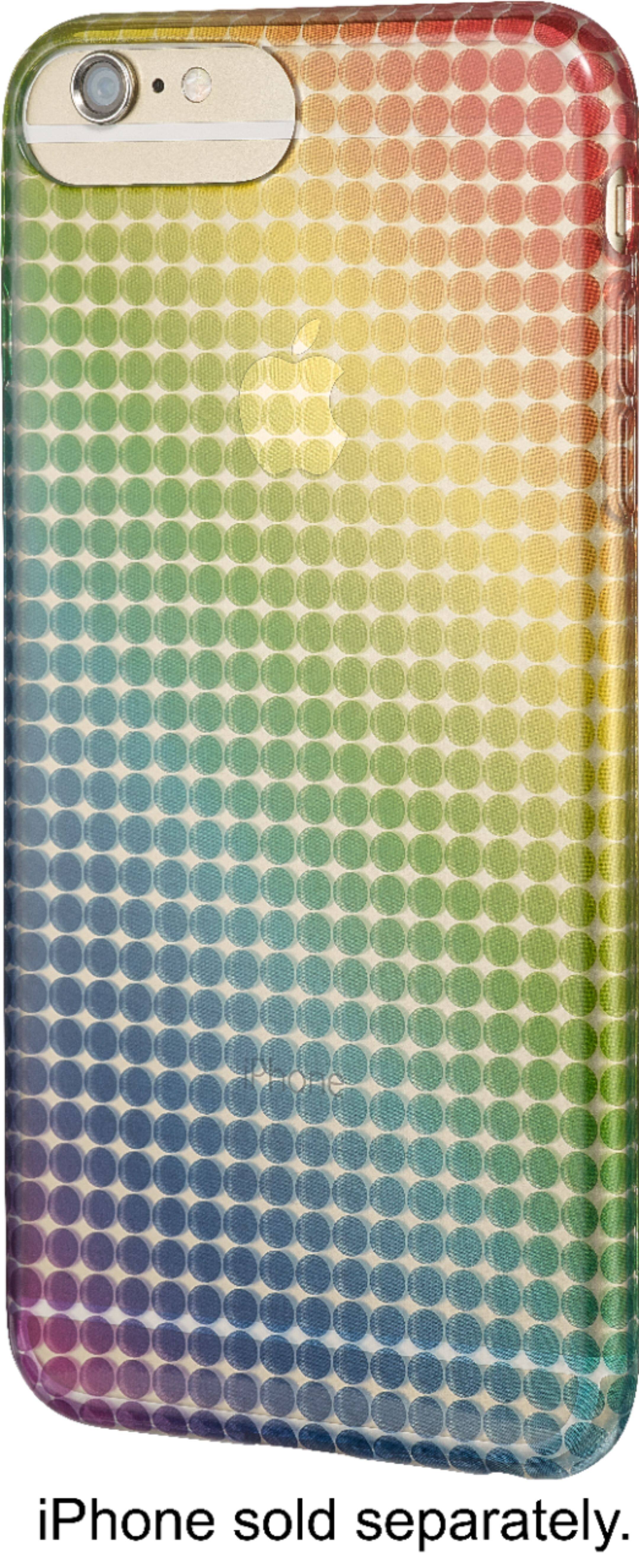 Front. Dynex™ - Case for Apple® iPhone® 6s Plus and 7 Plus - Rainbow dots.
