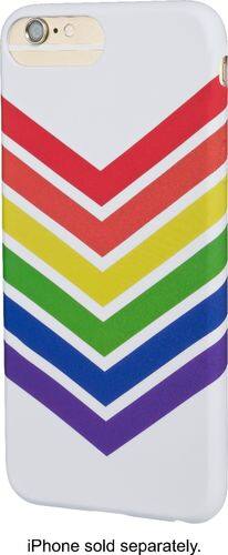 Dynex™ - Case for Apple® iPhone® 6s Plus and 7 Plus - Rainbow chevron - Larger Front