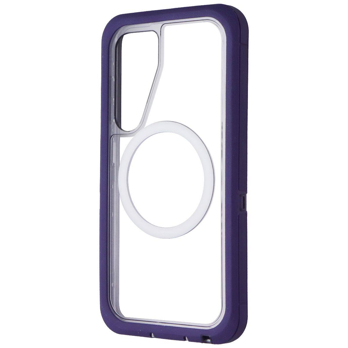 Front. OtterBox - Otterbox Defender Pro XT Magnetic Case for Samsung Galaxy S25 - Purple - Purple.