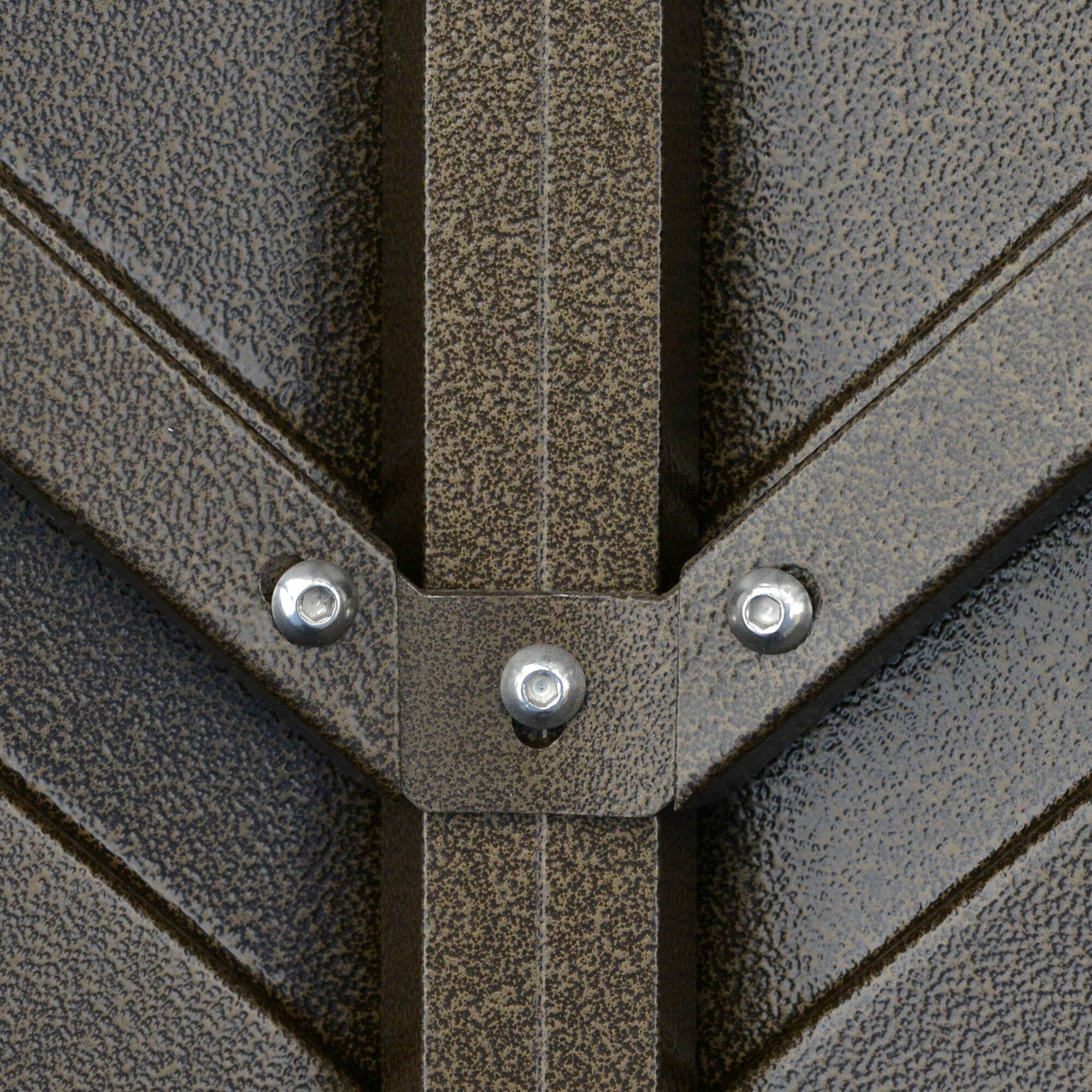 Alt View 7. Outsunny - 10' x 13' Hardtop Gazebo Canopy with Galvanized Steel Roof, Aluminum Outdoor Pavilion Gazebo with Top Hook, Netting - Dark Gray.