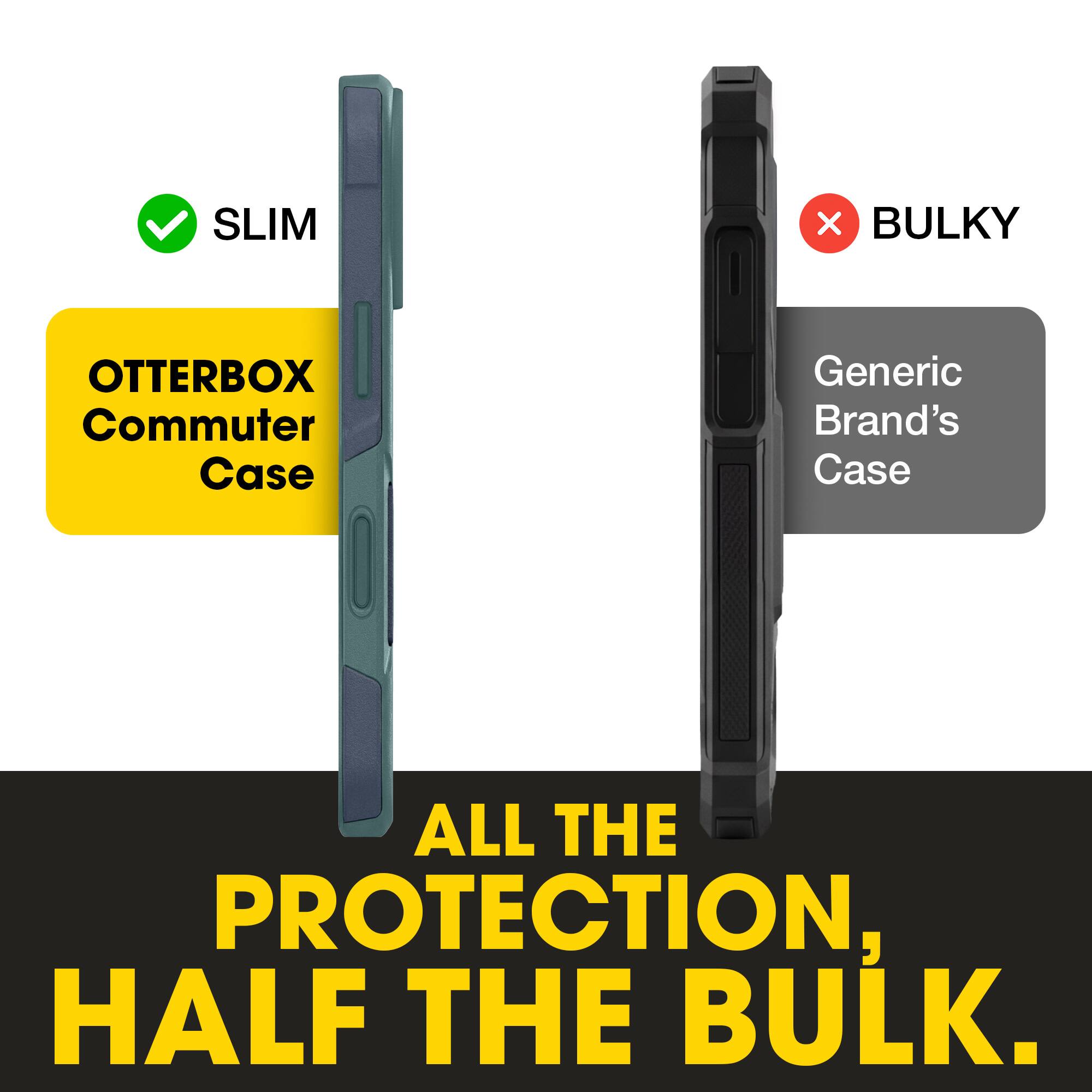 SLIM X BULKY  
OTTERBOX Commuter Case  
Generic Brand's Case  
ALL THE PROTECTION, HALF THE BULK.
