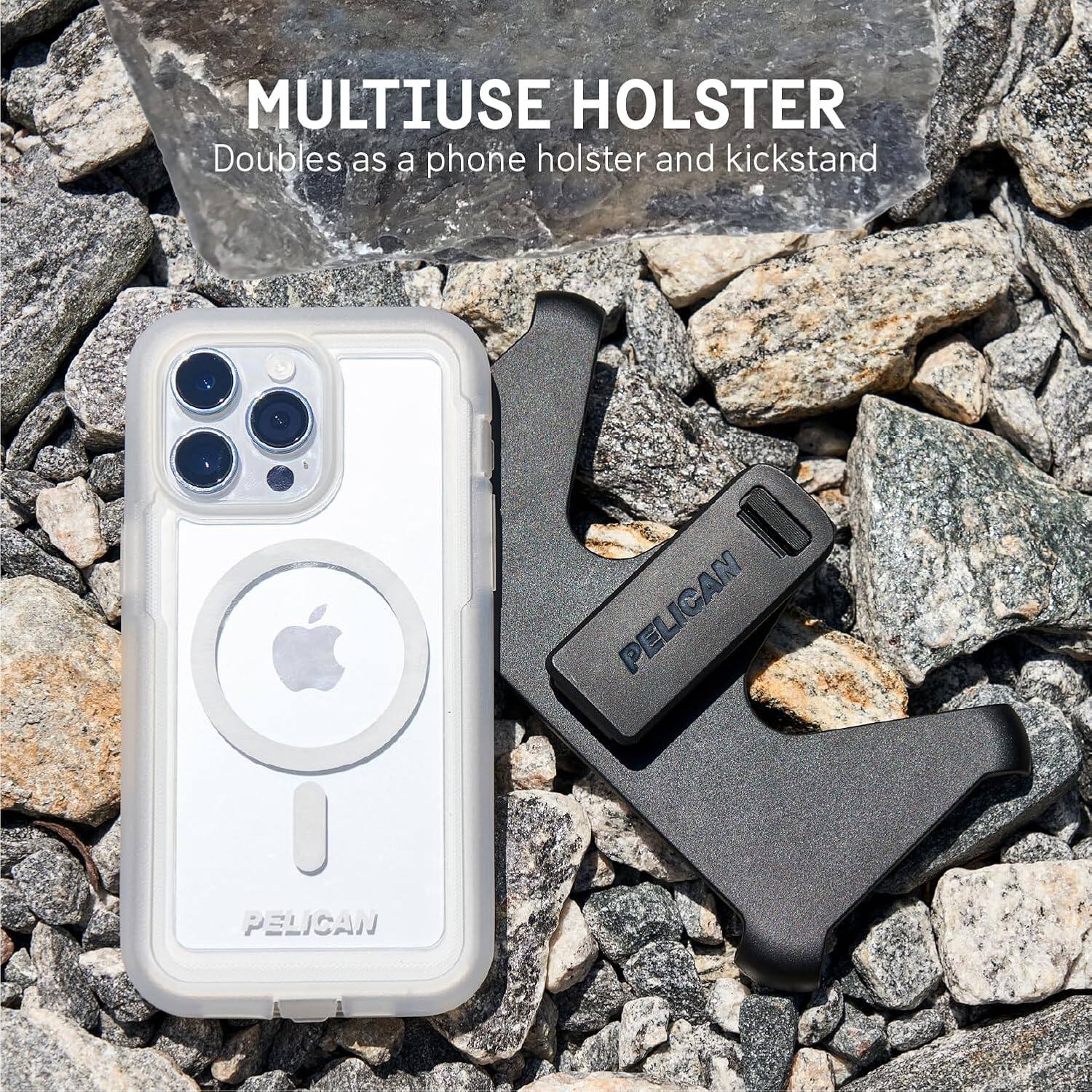MULTIUSE HOLSTER  
Doubles as a phone holster and kickstand  

PELICAN