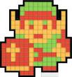 PDP - Pixel Pals™ 8-Bit Link - Red/Green/Yellow - Larger Front