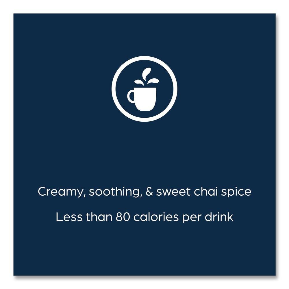 Creamy, soothing, & sweet chai spice  
Less than 80 calories per drink