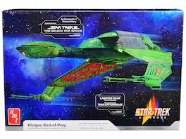 Skill 2 1/350 Scale Model Kit Klingon Bird-of-Prey Star Trek III The Search For Spock 1984 Movie AMT - Green