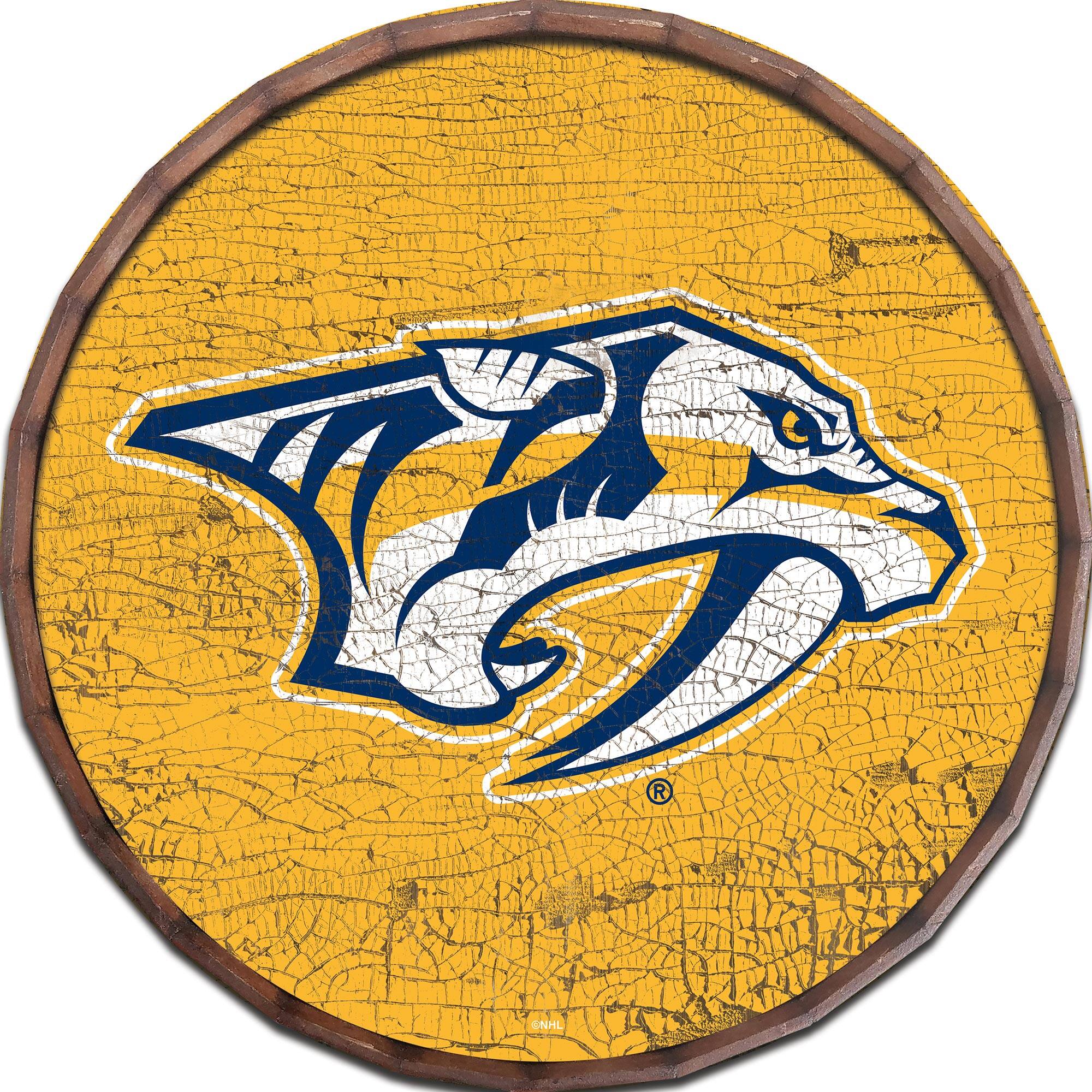 Nashville Predators 24" Cracked Color Barrel Top Sign