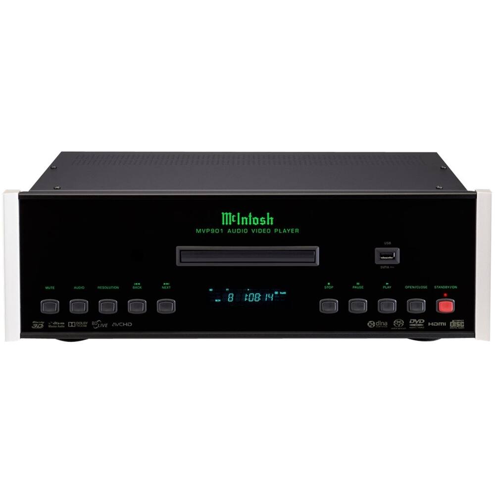 Front. McIntosh - MVP901 - 4K Ultra HD Blu-Ray Player - Black Glass.