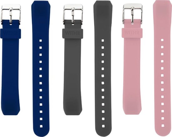 WITHit Band Kit for Fitbit™ Alta and Alta HR (3-Pack) Gray/Navy/Pink ...