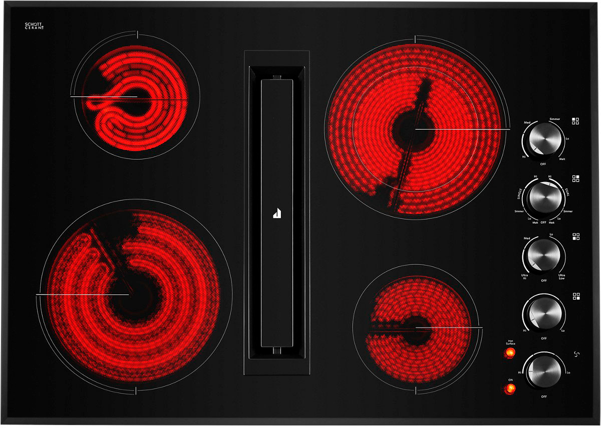 Alt View 11. JennAir - JX3 Euro-Style 30" Built-In Electric Cooktop - Black.