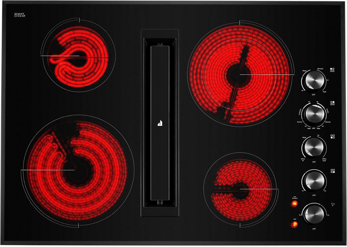 Alt View 11. JennAir - JX3 Euro-Style 30" Built-In Electric Cooktop - Black.