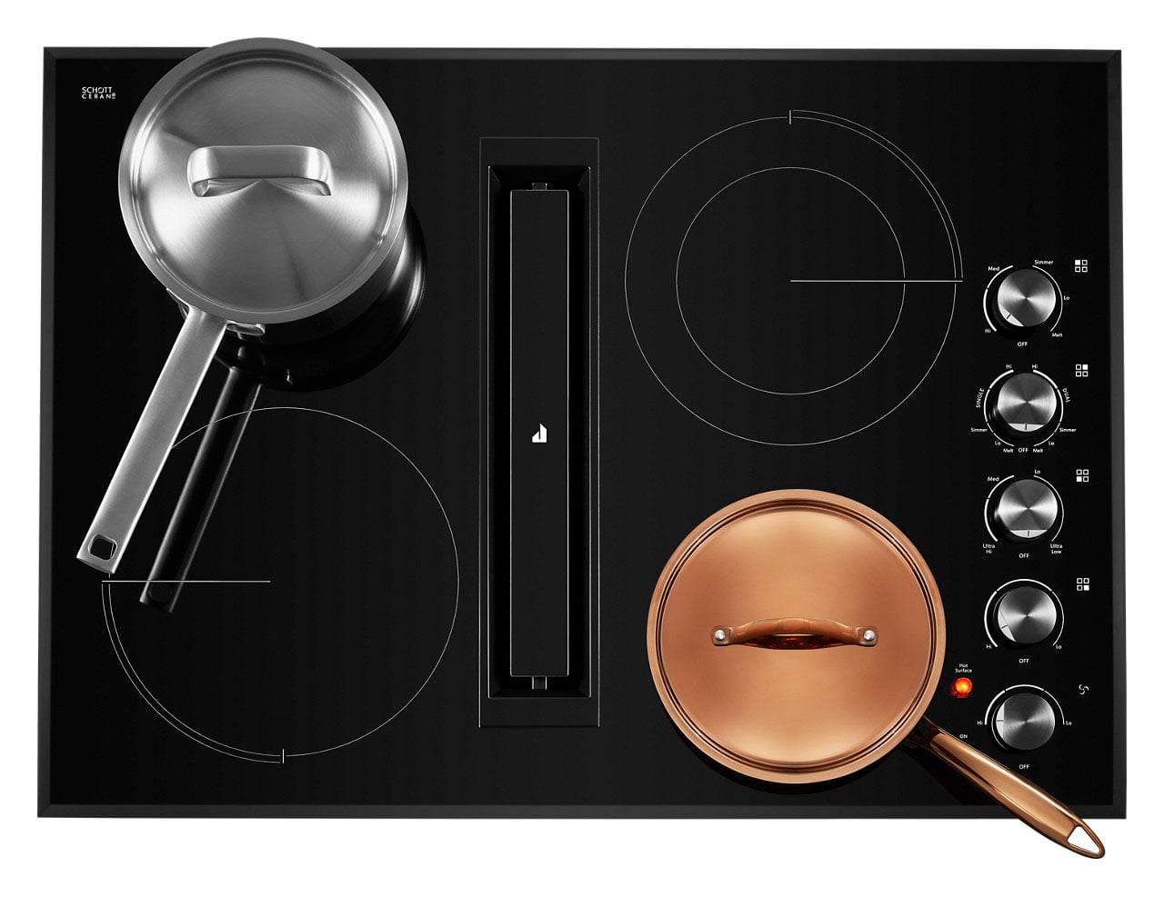 Alt View 12. JennAir - JX3 Euro-Style 30" Built-In Electric Cooktop - Black.