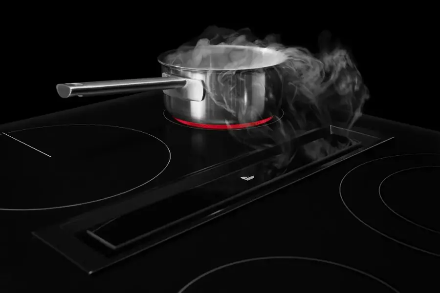 Alt View 35. JennAir - JX3 Euro-Style 36" Built-In Electric Cooktop - Black.