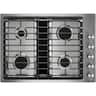 JennAir - 30 in. Wide 4 Burner JX3 Built-In Gas Cooktop - Stainless Steel