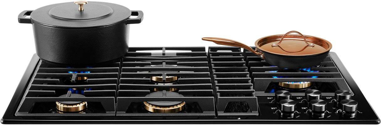 Alt View 11. JennAir - 36" Built-In Gas Cooktop - Black.