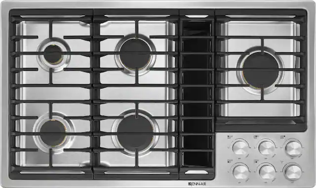 Front. JennAir - 36" Gas Cooktop - Stainless steel.