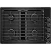 Front. JennAir - 30" Built-In Gas Cooktop - Black.