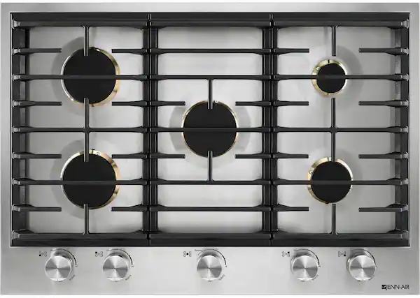 Front. JennAir - 30" Built-In Gas Cooktop - Stainless steel.