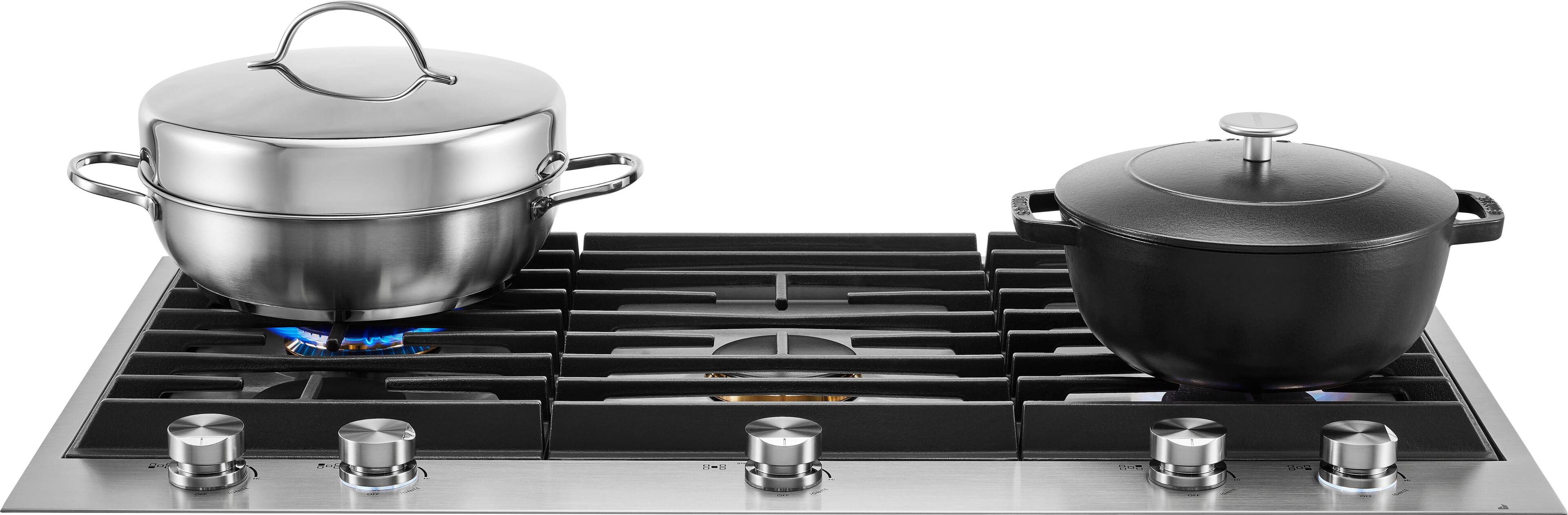 Alt View 11. JennAir - 36" Built-In Gas Cooktop - Stainless steel.