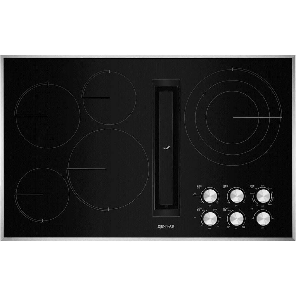 JennAir - JX3 Euro-Style 36" Built-In Electric Cooktop - Black Stainless Steel - Front_Zoom