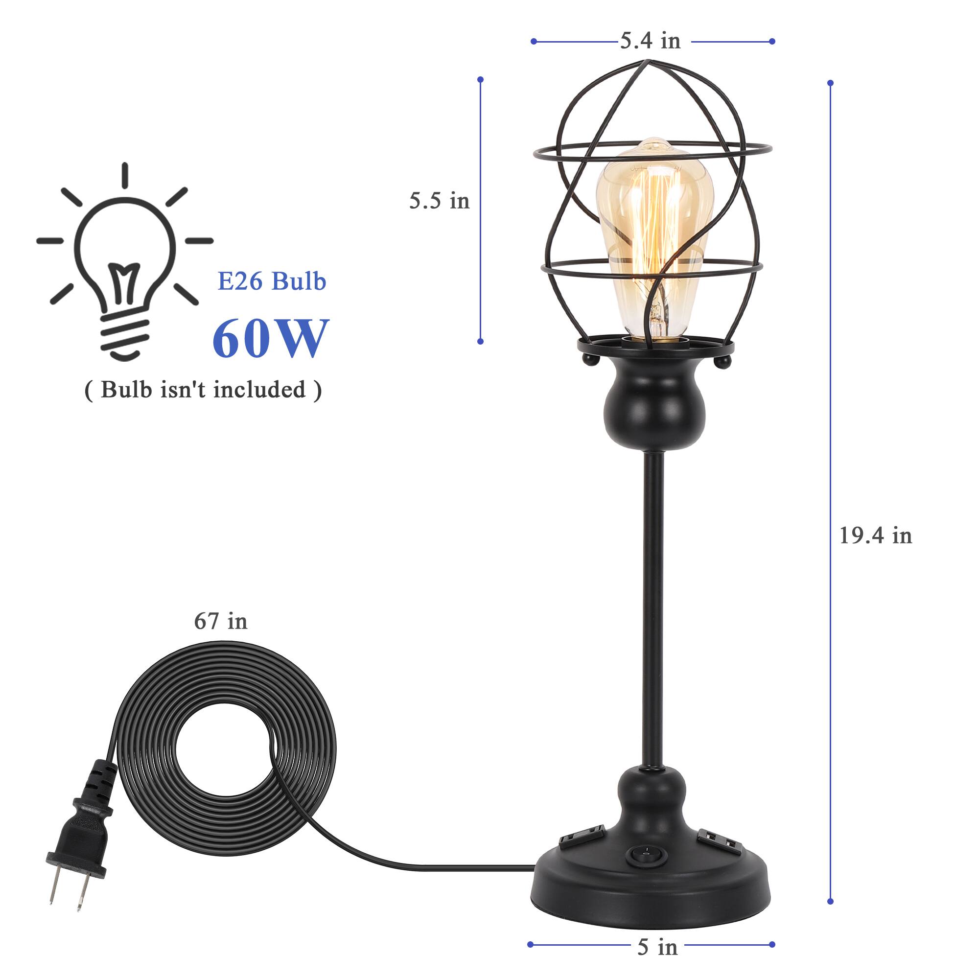 5.4 in  
5.5 in  
E26 Bulb 60W (Bulb isn't included)  
19.4 in  
67 in  
5 in