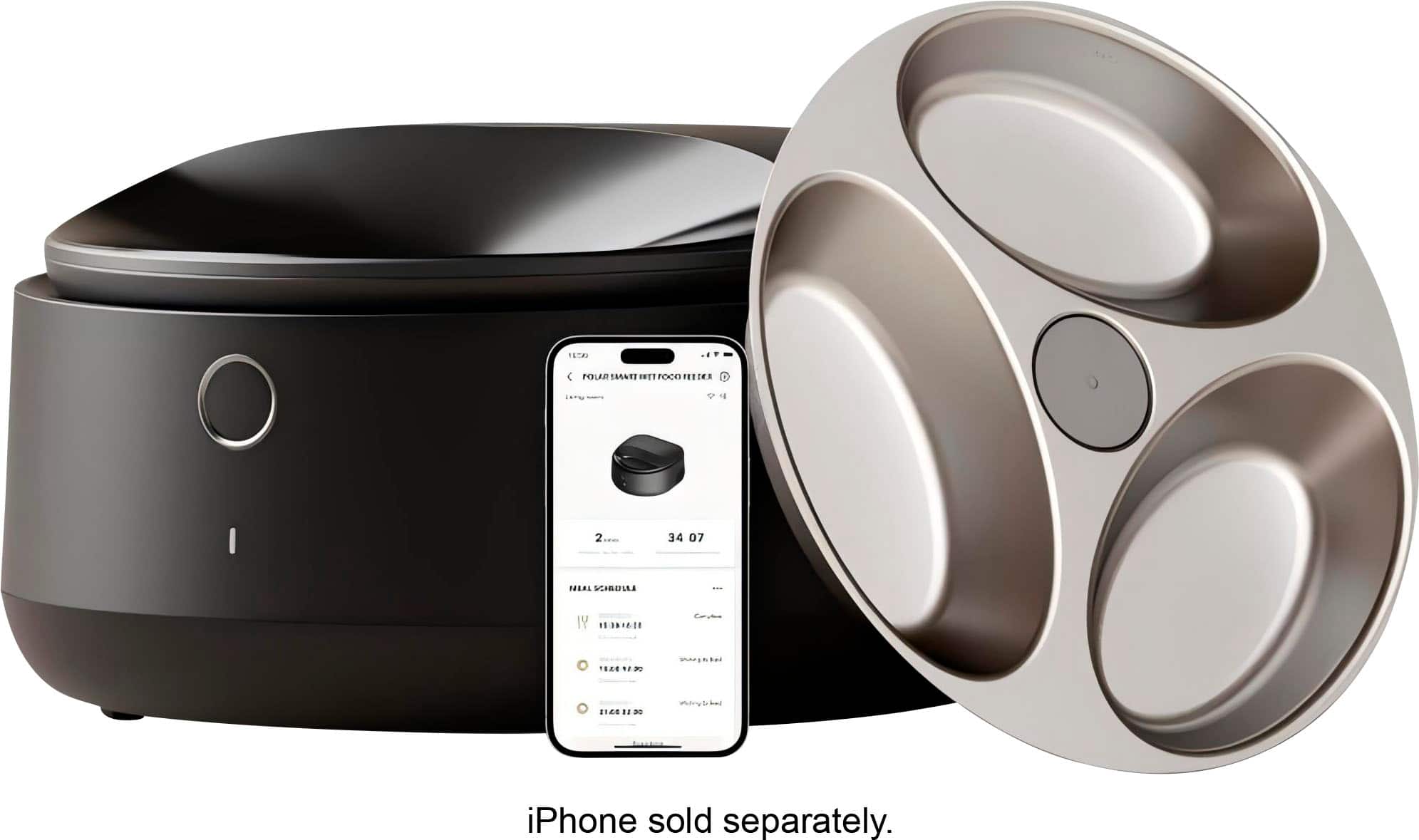 PETLIBRO - Polar Smart Wet Food Feeder with Stainless Steel Bowl - Black - Front_Zoom