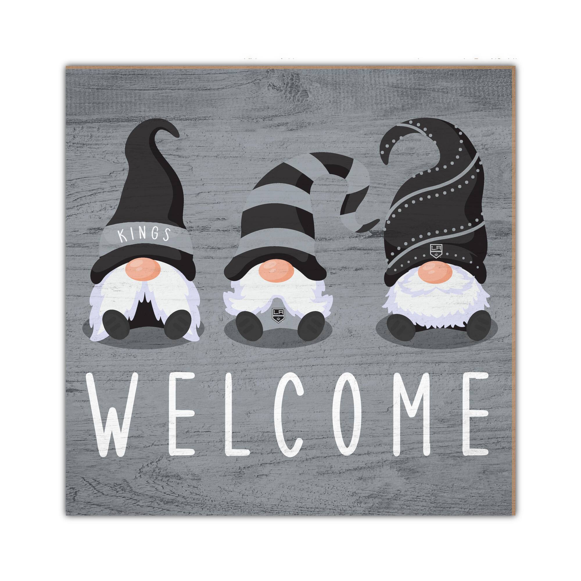 Los Angeles Kings 10'' x 10'' Welcome Gnomes Sign