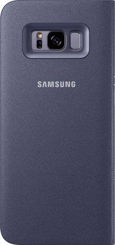 Samsung - LED Wallet Cover for Samsung Galaxy S8+ - Orchid Gray - Larger Front