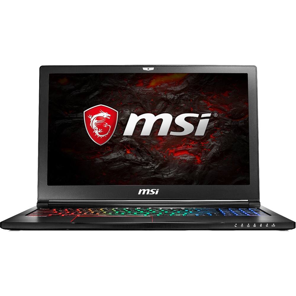 MSI - GS Series Stealth Pro 15.6" Laptop - Intel Core i7 - 16GB Memory - NVIDIA GeForce GTX 1050 Ti - 256GB SSD + 1TB HDD - Aluminium Black - Larger Front