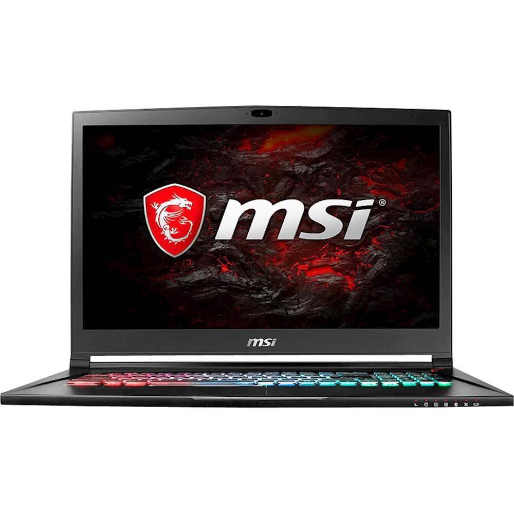 MSI - GS Series Stealth Pro 17.3" Laptop - Intel Core i7 - 16GB Memory - NVIDIA GeForce GTX 1050 Ti - 1TB HDD + 256GB SSD - Aluminum Silver - Larger Front