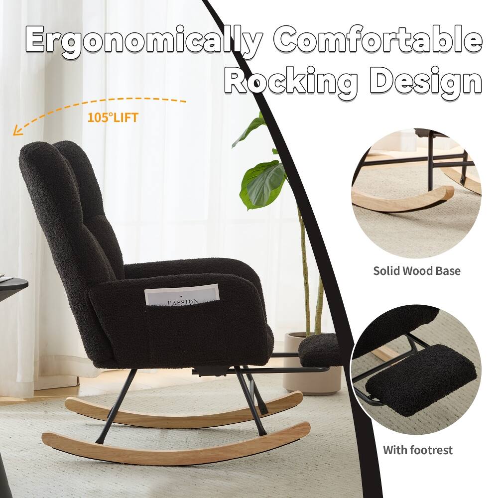 Ergonomically Comfortable Rocking Design  
105° LIFT  
Solid Wood Base  
PASSION  
With footrest