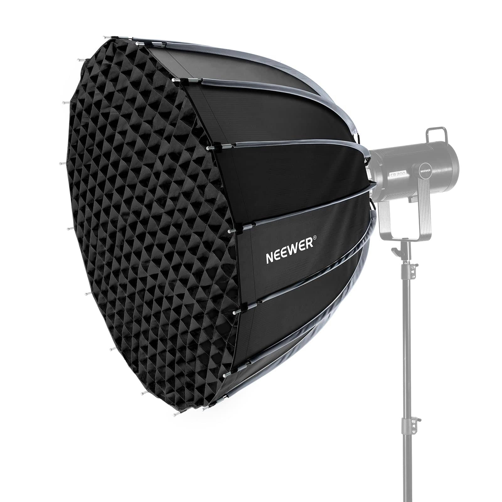 Neewer - 35" Parabolic Softbox with Bowens Mount - Quick Release Kit with Grid for Godox/Aputure Lights