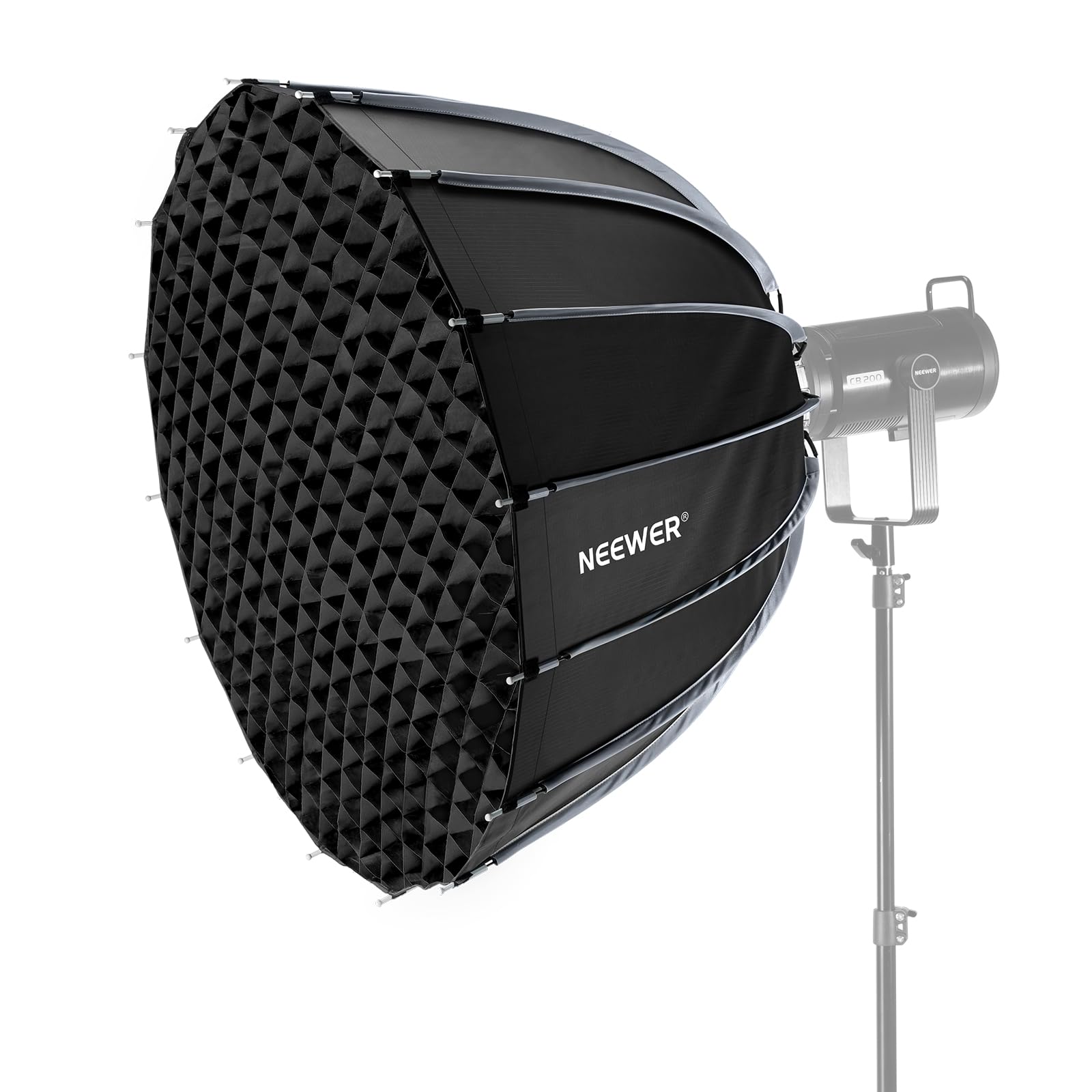 Neewer - 35" Parabolic Softbox with Bowens Mount - Quick Release Kit with Grid for Godox/Aputure Lights