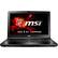 Front. MSI - GL Series 15.6" Laptop - Intel Core i7 - 8GB Memory - NVIDIA GeForce GTX 1050 Ti - 1TB HDD + 128GB Solid State Drive - Black.