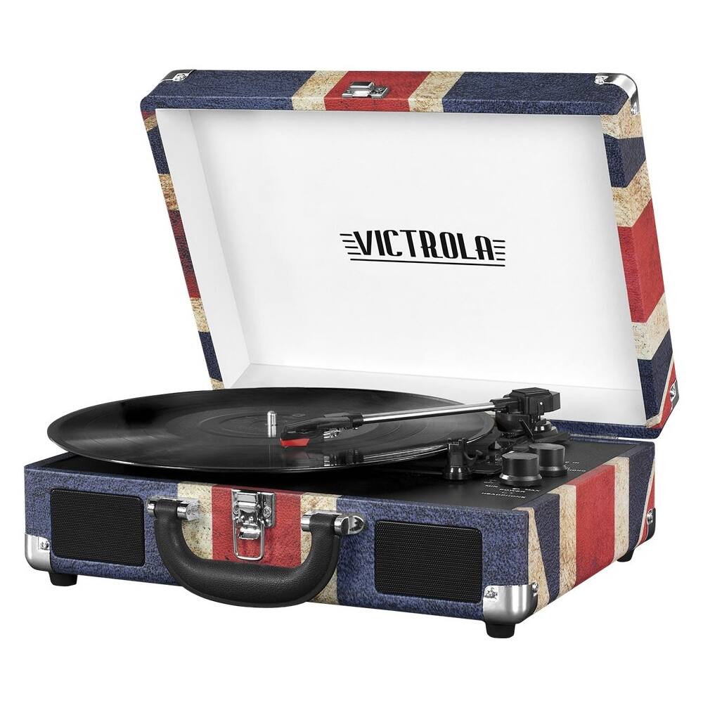 Alt View 11. Victrola - Bluetooth Stereo Turntable - UK flag.