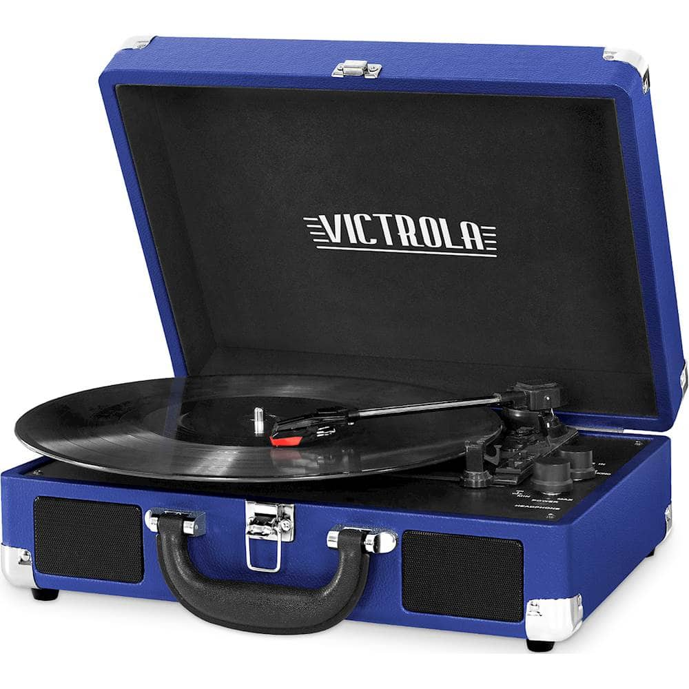 Victrola Journey Portable Record Player (Turquoise) - Bluetooth 5.0  Suitcase Turntable with Built-In Stereo Speakers