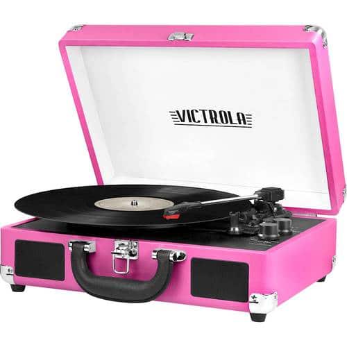 Victrola - Bluetooth Stereo Turntable - Pink - Larger Front