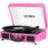 Front. Victrola - Victrola Journey Bluetooth Suitcase Record Player with 3-speed Turntable - Pink.